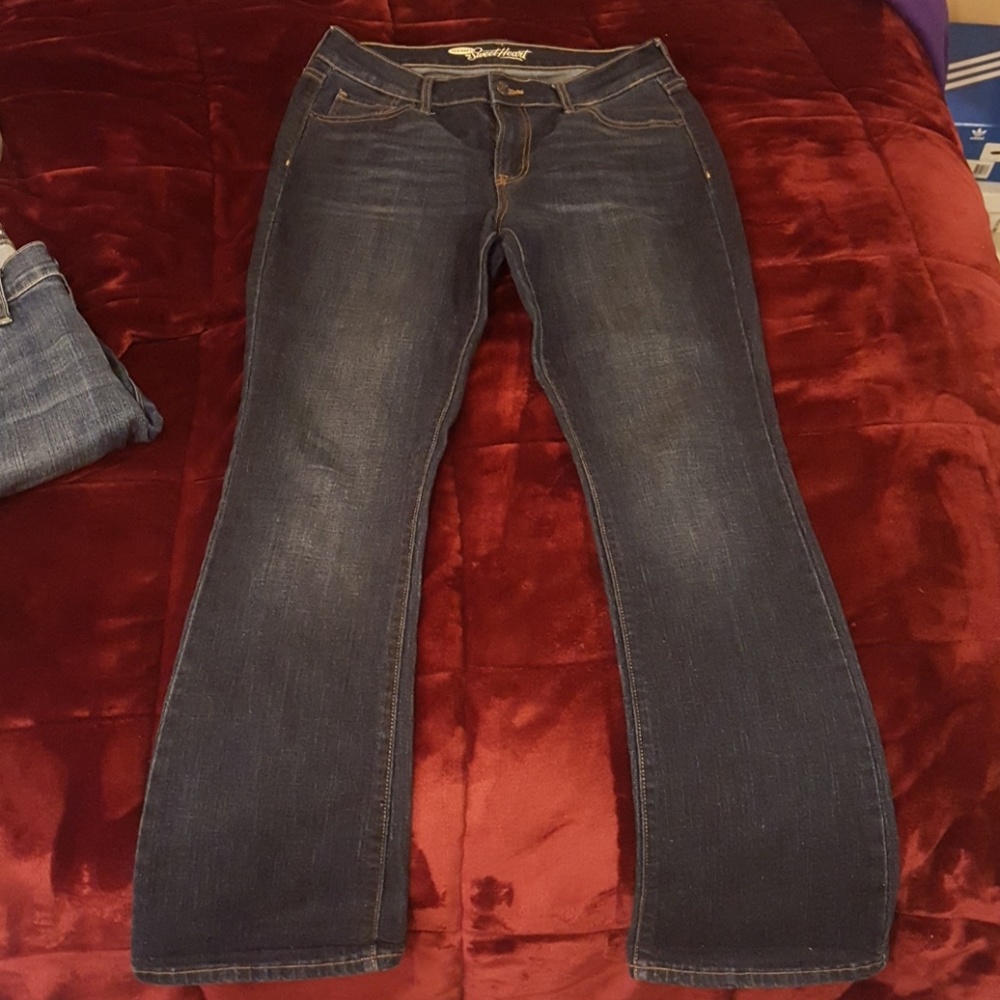 Darker blue jeans